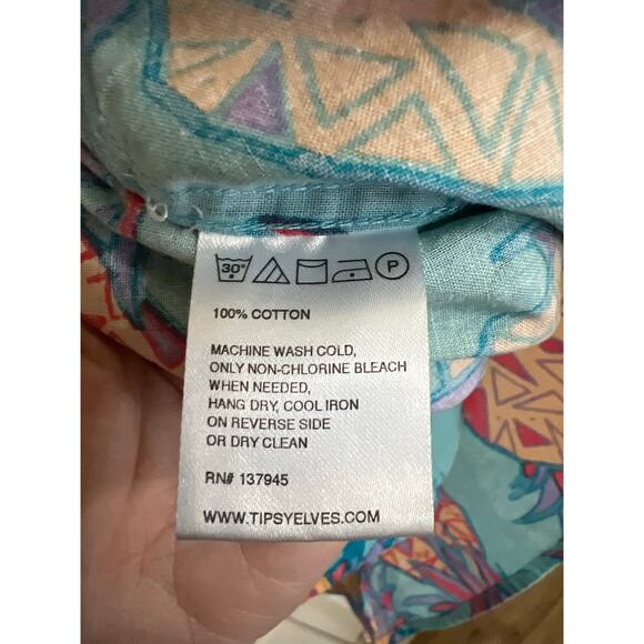 Tipsy Elves size large button down shirt with pineapples - Picture 3 of 3